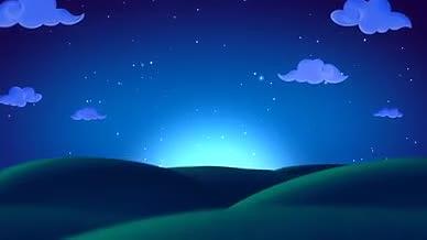 干净二维动画卡通夜景儿童节背景视频的预览图